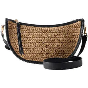 Mint Velvet Neutral Woven Crossbody Bag